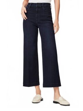 Paige Anessa High Rise Wide Leg Ankle Jeans Duchess Wash Sz 33